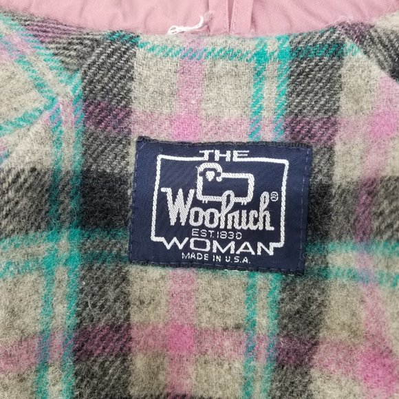 Woolrich Woman Vintage Parka Medium Wool Lined Coat Jacket Barn coat Pur… - Picture 5 of 5